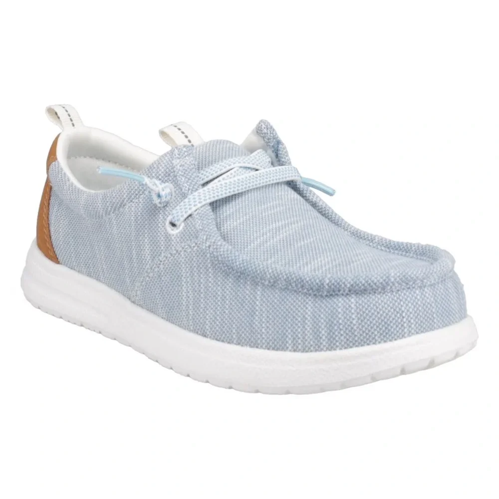 Eddie Bauer Boys Canvas Loafer Size 5 Blue
